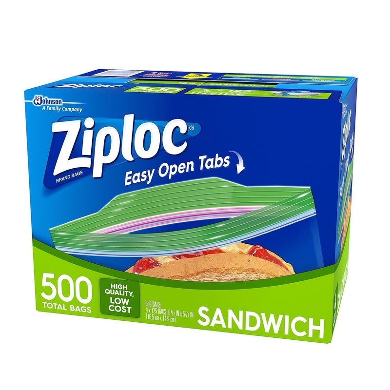 Ziploc Easy Open Tabs Sandwich Bags 125 Count (Pack of 4) - Image 5